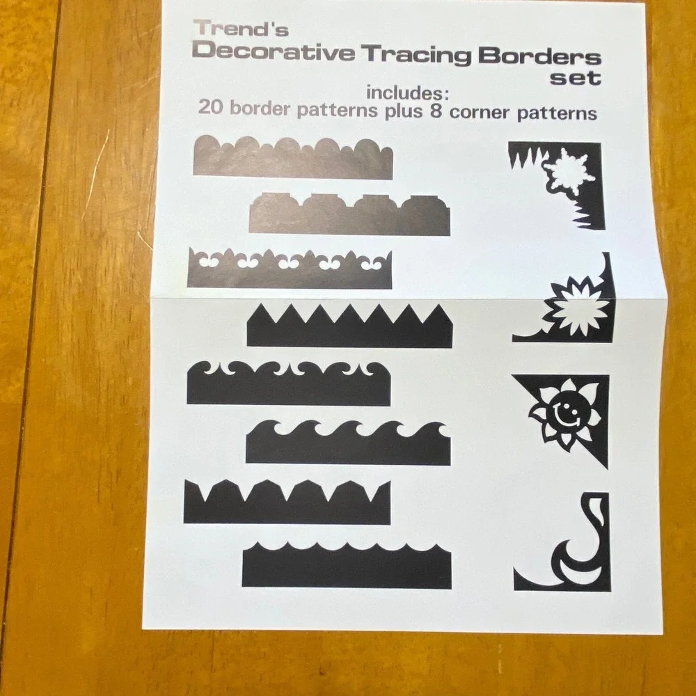 Trend Decorative Tracing Borders Set Good Vintage Stencils Teachers Trim Vintage
